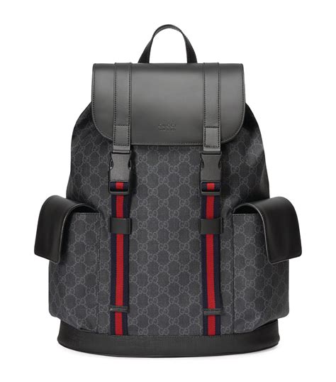 gucci black back bag|gucci backpack for men.